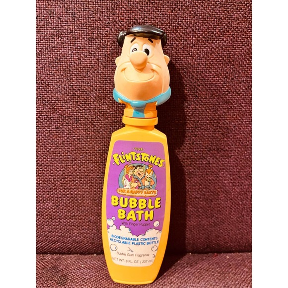 Vintage The Flintstones Bubble bath with finger Puppet - Picture 1 of 7